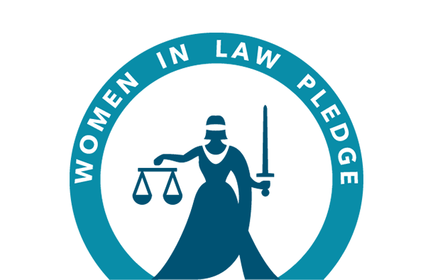 Women in law pledge badge