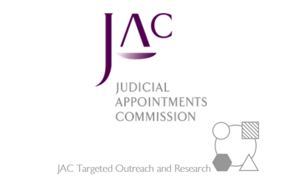 Two logos: one of the Judicial Appointments Commission (JAC) and one of the JAC Targeted Outreach and Research team