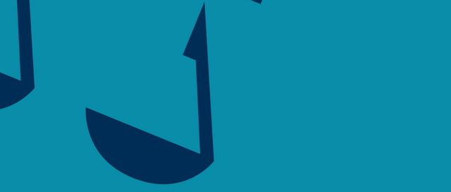 An abstract graphic of navy justice scales that is used in the Bar Council logo, enlarged over a teal background 